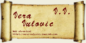 Vera Vulović vizit kartica